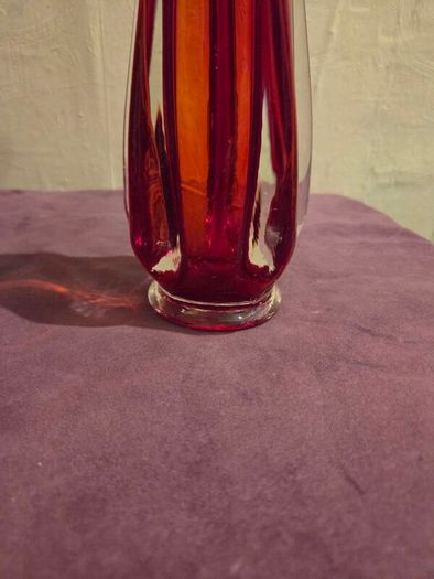 Mid Century Glass Swung Vase
