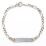 925 Italian Silver Bracelet Engraved Larra Image 3