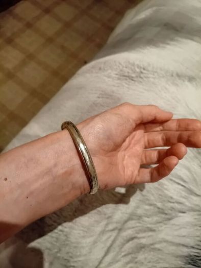 Silver and gold tone bracelet