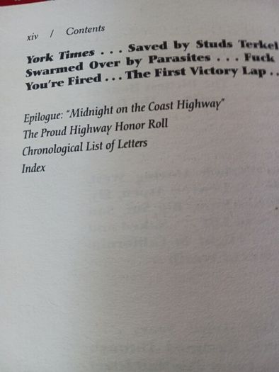 Hunter S Thompson/ The Proud Highway/ Fear & Loathing Letters,Vol. 1/ 1955- 1967/Bloomsbury/1997/ 1st edition