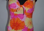 M&S floral pink swimsuit medium leg size UK14 cup38 C EU42 cup85C Postage included