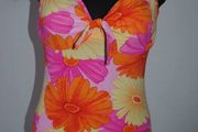 M&amp;S floral pink swimsuit medium leg size UK14 cup38 C EU42 cup85C Postage included