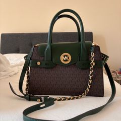 micheal kors Carmen small logo belted satchel
