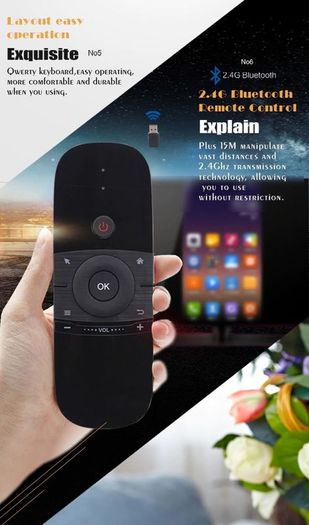Smart Fly Air Mouse Dual Side Rechargeble Mini IR Remote Control..