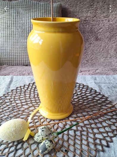 Beautiful yellow ceramic vase