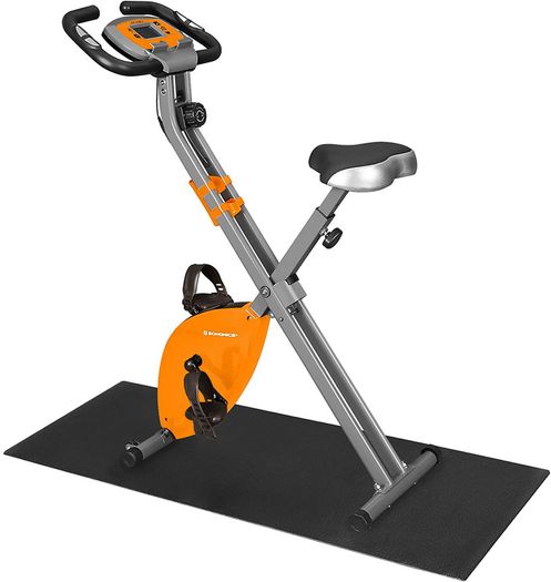 X Bike, Exercise Bike, Fitness Bike, Foldable Fitness Bike, 8 Magnetic Resistance Settings, Floor Mat, Pulse Measurement, Mobile Phone Holder, Load Capacity 100 kg