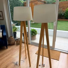 2 x Tripod Floor Lamps