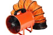 300mm Portable Ventilator, 2 Speed 2894CFM High-Velocity Industrial Utility Blower Fan with 10m Flexible Duct Hose, Exhaust Axial Fan for Basements, Workshops, Warehouses, Orange