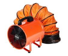 300mm Portable Ventilator, 2 Speed 2894CFM High-Velocity Industrial Utility Blower Fan with 10m Flexible Duct Hose, Exhaust Axial Fan for Basements, Workshops, Warehouses, Orange