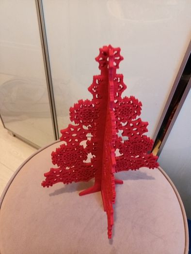 Red christmas tree and gems