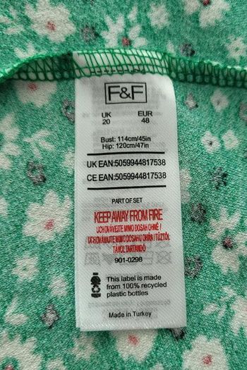 F&F green floral dress, Size 20, BNWT