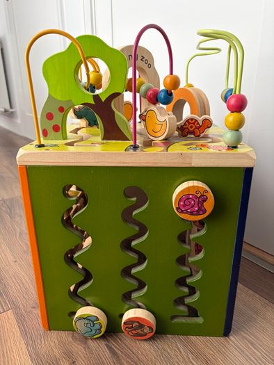 Zany Zoo Wooden Activity Cube