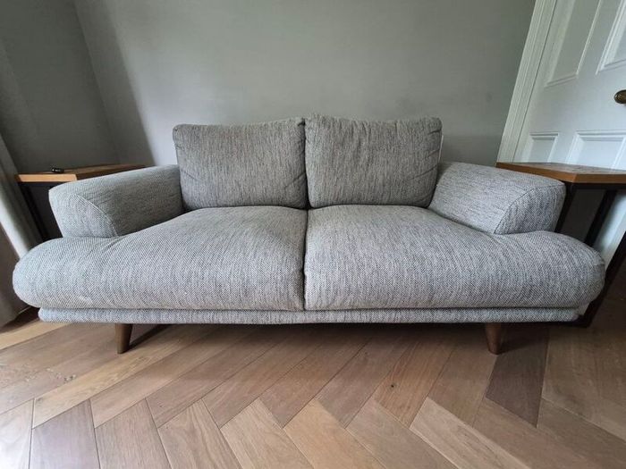 2 seater couch with footrest