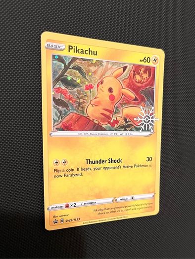 Pokemon Card Pikachu SWSH153 Snowflake Stamp Holiday Calendar Promo NM