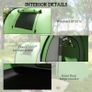 Four Man Duo Room Tunnel Tent, with Accessories - Green Image 6