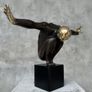 Large Diving Swimmer (38cm) - Bronze With Polished Accents Image 8