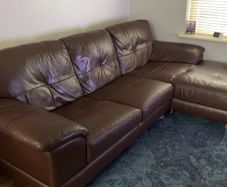L couch - brown - Need gone this weekend