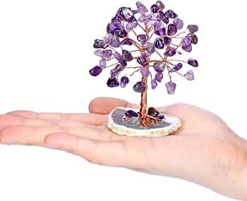 Mini Crystal Tree Healing Crystal Tumble Stone Tree of Life Feng Shui Tree Gemstones Agate Money Tree Figurines Ornament (FREE POSTAGE)