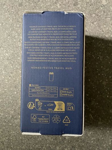 Nespresso LIMITED EDITION Nomad Festive Travel Mug Odyssey Blue