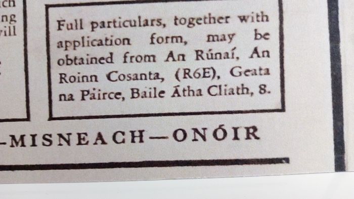 Irish Aircorps 1969 Reproduction Recruitment Notice Poster Ireland
