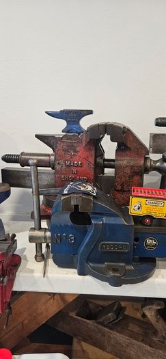 anvil on timber stand