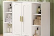 White Storage Cabinet 2-Door Bathroom, Living Room, Bedroom