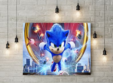 Sonic the Hedgehog printed Wall picture 3mm foamex board printed picture with Sonic the Hedgehog on it wall board wall decor wall art picture