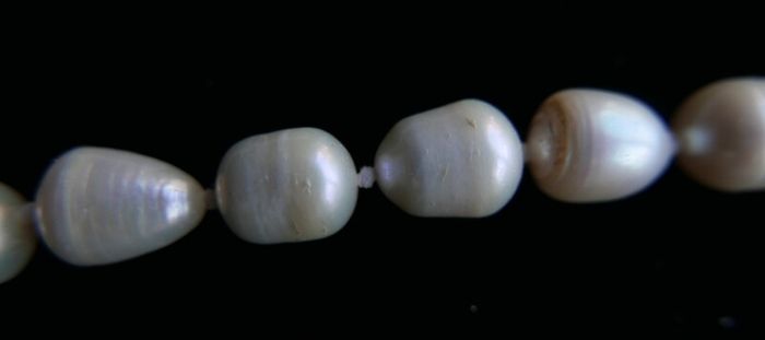 Vintage White Baroque Pearl Necklace