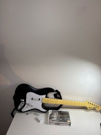 Wii Rockband Fender Stratocaster with Dongle and Games