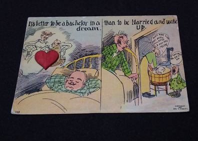 1908 Antique American Cartoon Postcard