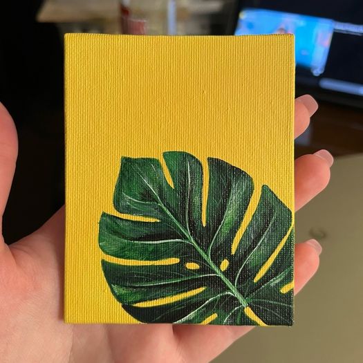 Original acrylic painting on canvas board