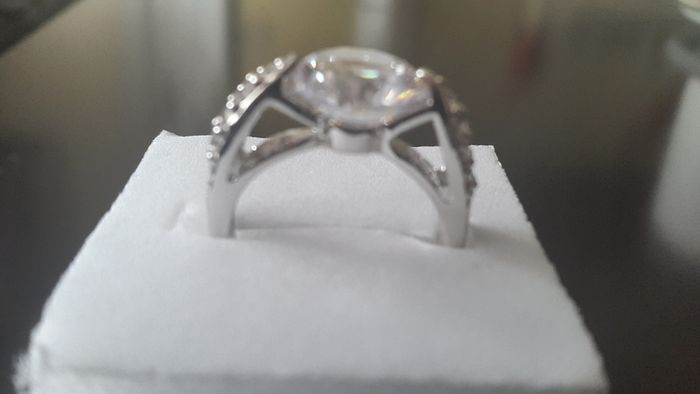 10KT White Gold Filled Solitaire Ring