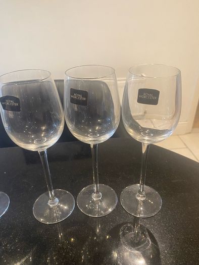 Set of four royal Worcester glasses