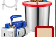 3 CFM 1/4HP Vacuum Pump &amp; 13L Vacuum Chamber Kit for HVAC A/C Refrigeration