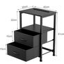 Set of 2 Bedside Table with Charging Station 40cm Image 6