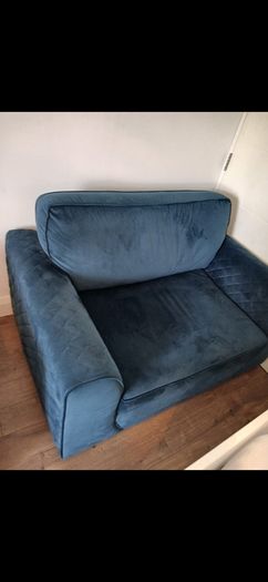 DFS Orka Cuddler Large Armchair - Velvet Blue