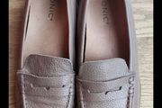 Vionic Marcy Orthopedic Leather Penny Loafers Taupe Size 6