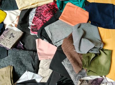 Mixed Fabrics & Jersey Scraps for Sewing & Crafts