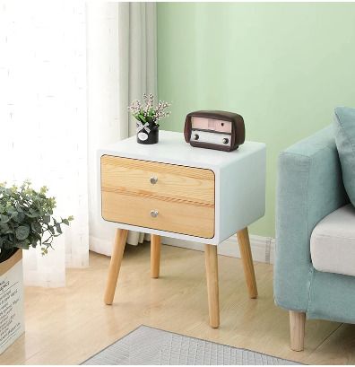 BRAND NEW Nordic Bedside Cabinet Nightstand With Drawers Organizer Storage  42x32x50cm