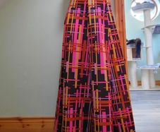 Vintage 70s psychedelic geometric maxi skirt