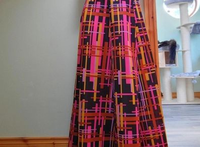 Vintage 70s psychedelic geometric maxi skirt
