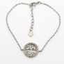 Vintage 925 Sterling Silver & CZ Tree of Life Bracelet Image 4