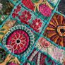 Pair of Handmade Indian Patchwork Embroidered Cushion Covers Image 3