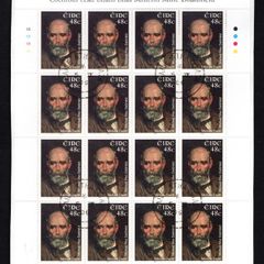 2006 Ireland Death Centenary of Michael Davitt Commemorative Stamp Sheetlet Plate 1B1B1B1B Fine CDS Used with Dublin cancel of 16th August 2006 (First day of issued) on envelope extract.