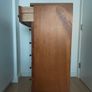 beautiful vintage solid wooden tall boy chest of drawers Image 8