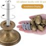 24PCS Vintage Cabinet Knobs, Chic Drawer Knobs, Antique Brass Kitchen Cupboard Handles, 30mm Round Furniture Door Knobs Image 4