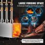 3 Burner Farrier Forge, 2600F Tool and Knife Making Blacksmithing Gas Forge, Large Capacity Square Stainless Steel Image 4