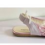 DESTRA Pink Sequin Embellished Peep Toe Slingback Flat Sandals UK3 EU36 BNIB CAN POST Image 3