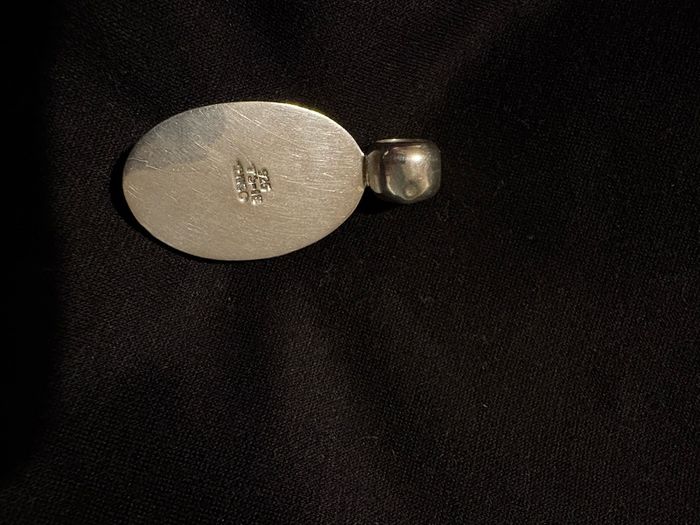 silver pendent with lapis stone