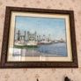 Beautiful framed painting of Irish fishing boats Image 6